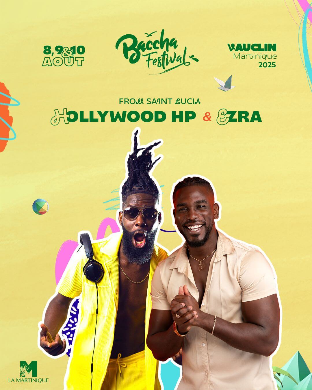 HOLLYWOOD HP & EZRA - Baccha Festival 2025 | 08, 09 & 10 Août - Vauclin, Martinique